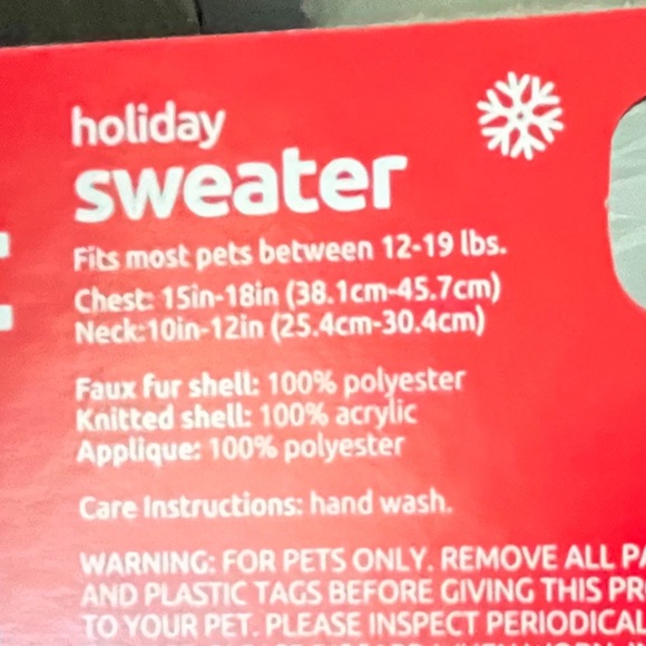 🎄NWT🎄Dog Holiday Winter Sweater🎄XS/S🎄 - Picture 6 of 6